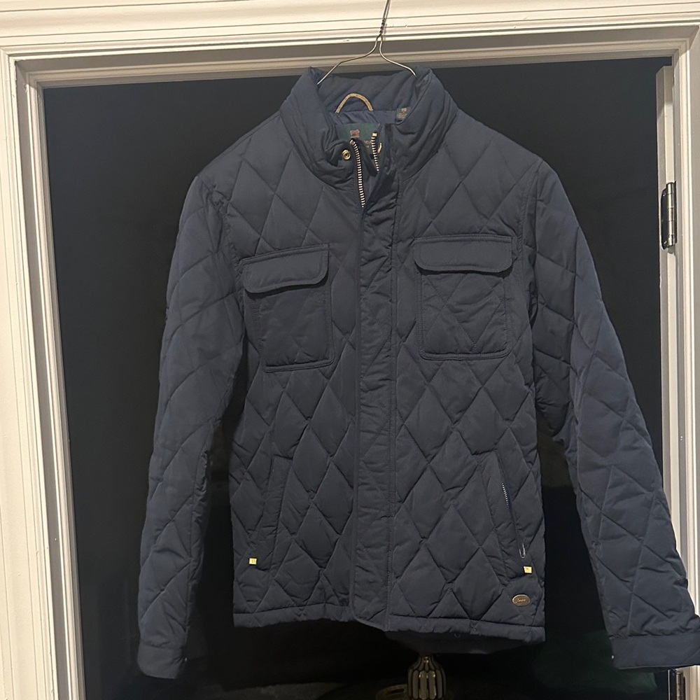 Scotch & Soda Men's Quilted Blue Puffer Jacket